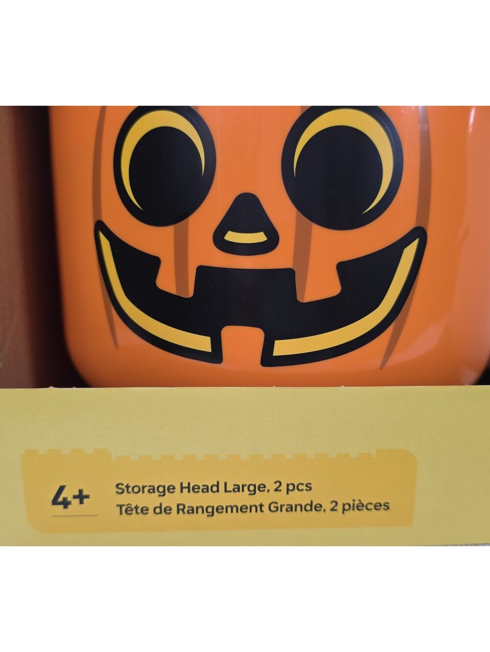 LEGO Halloween Storage Heads Large Pumpkin Skeleton 2 Pc NIB 2020 - Picture 8 of 15
